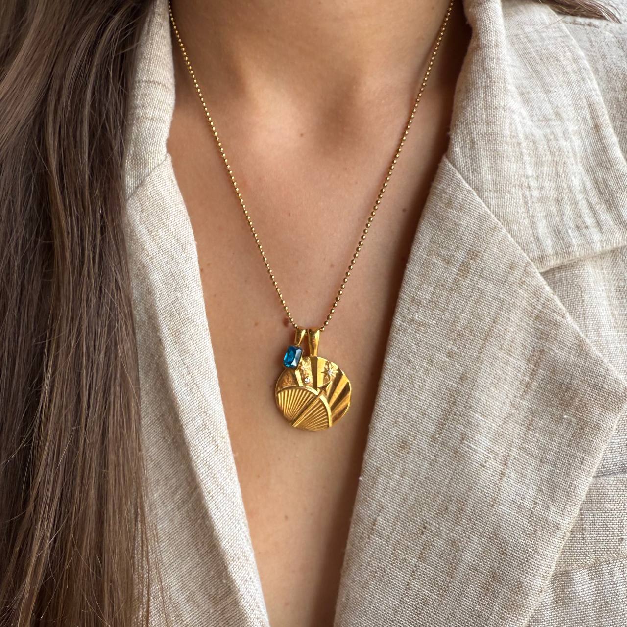 Collar Símbolo Nai (Piedra+ Zodiaco)