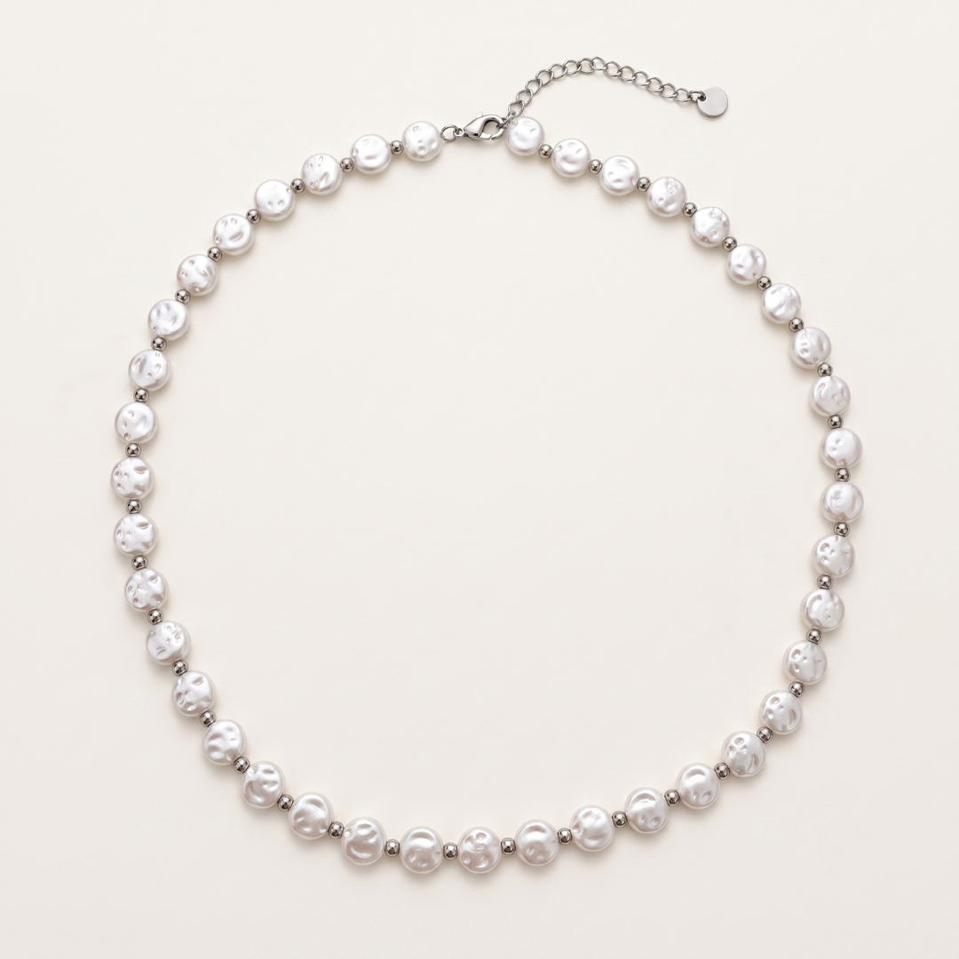 Collar Perlas planas