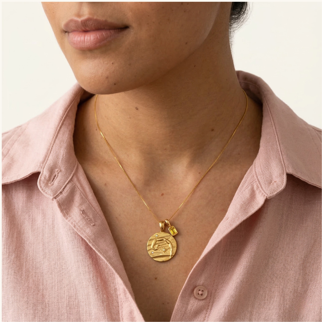 Collar Símbolo Llum (Piedra+ Zodiaco)