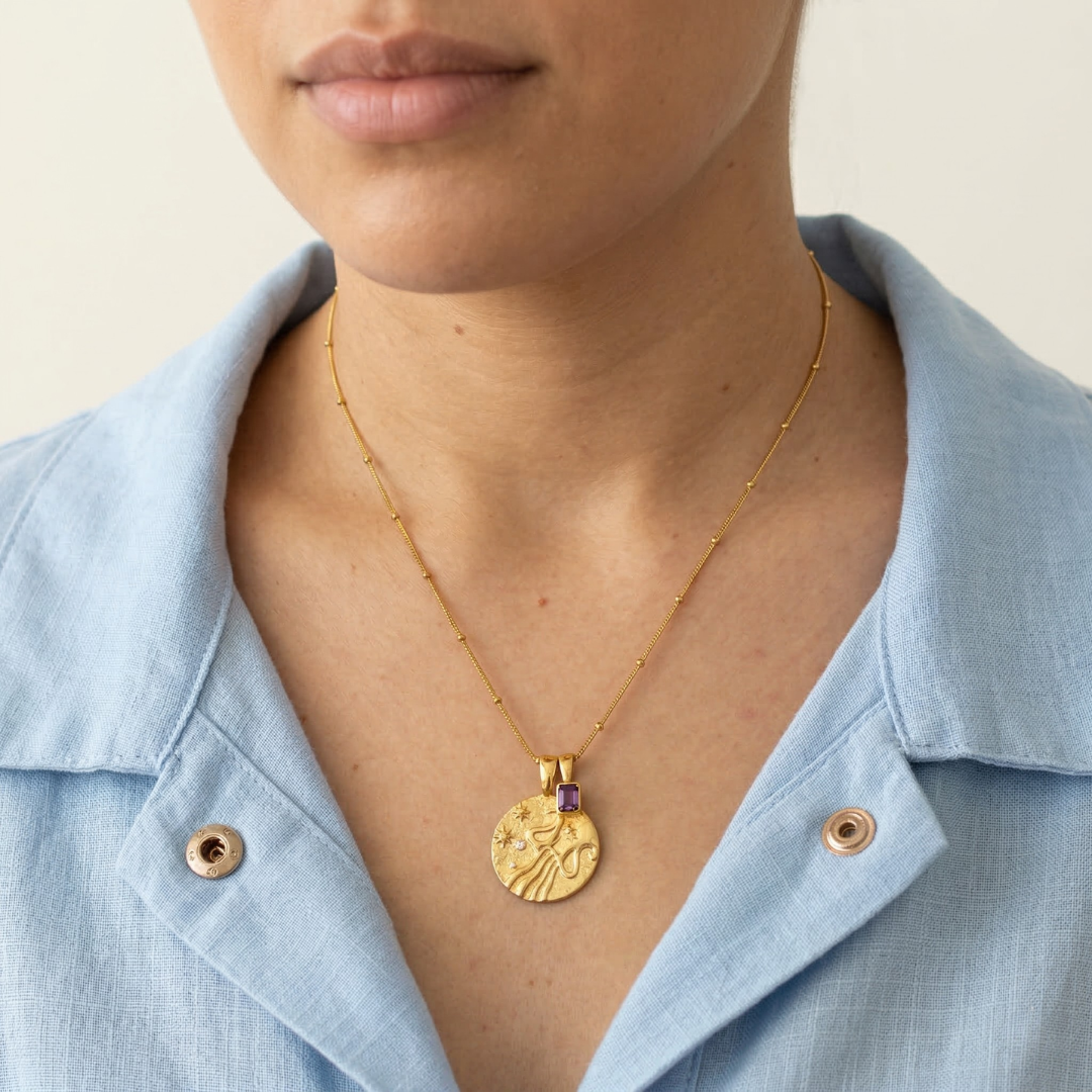 Collar Símbolo Bona (Piedra+ Zodiaco)