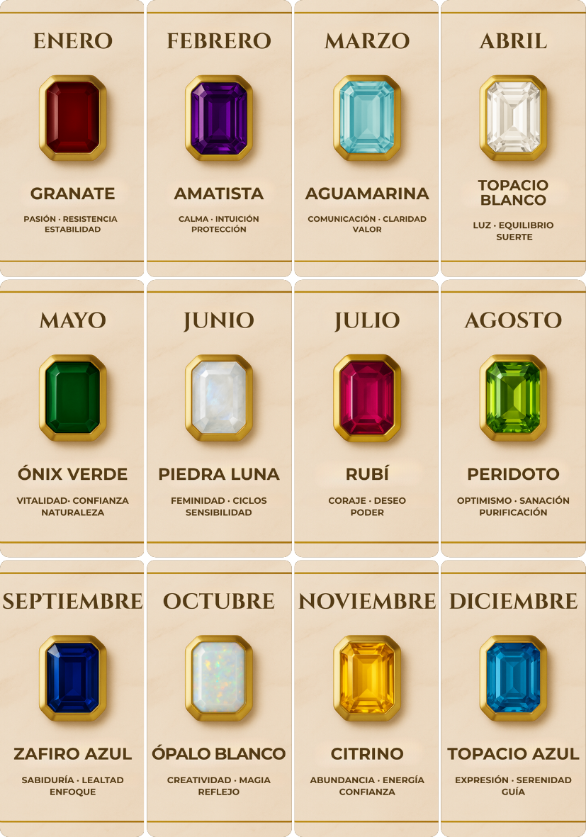 Charms Piedras de Nacimiento (𝒪𝓇𝑜)