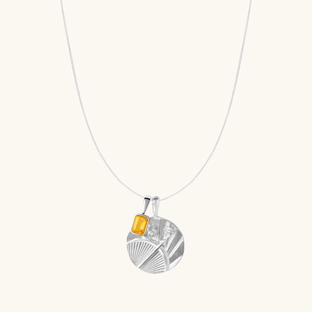 Colar com Símbolo Llum (Pedra + Zodíaco)