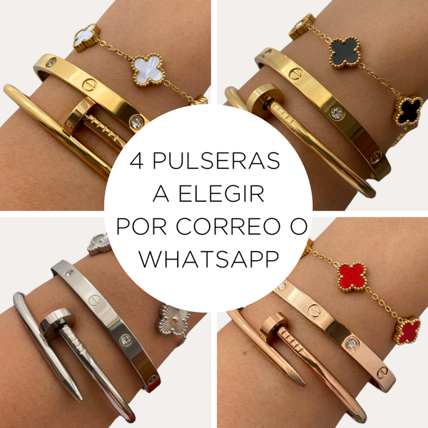 SÚPER PACK 4 PULSERAS A ELEGIR